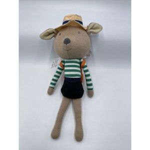 15” Farallon Knit Deer Plush Stuffed Animal Tan Soft Baby Toy Hat Backpack